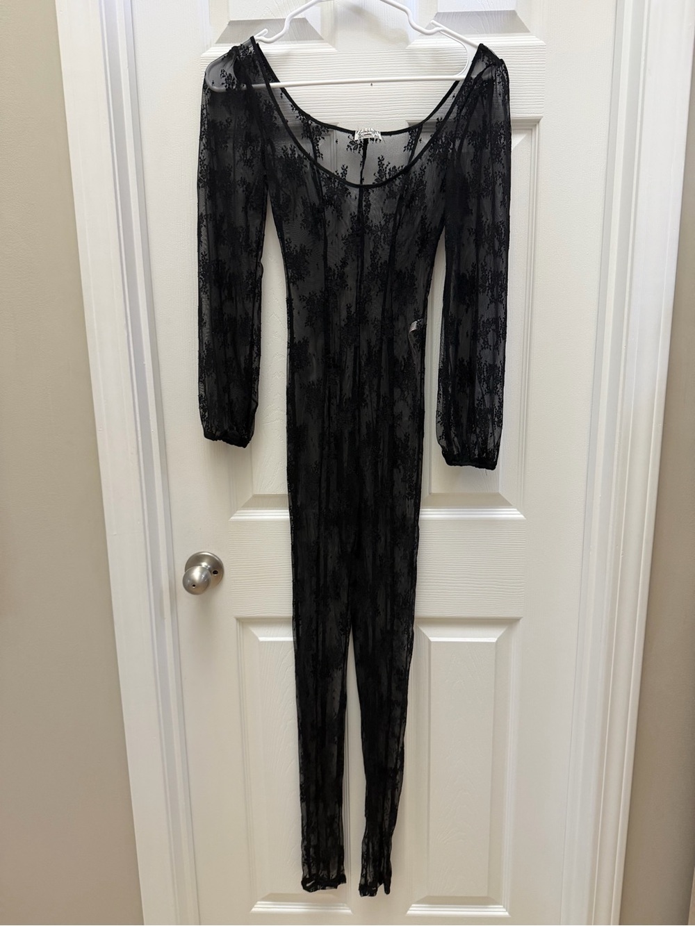 Intimately Free People Black Sheer Lace Jumpsuit XS